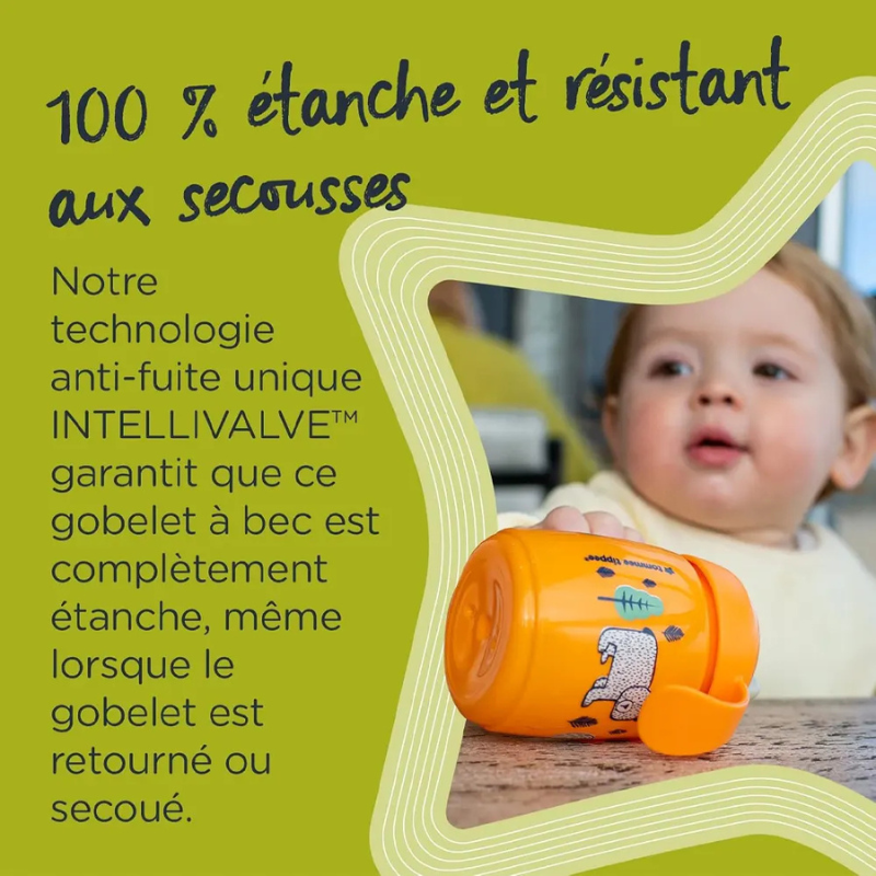 Tasse d&#039;apprentissage anti-fuite Tommee Tippee 300 ml 6 mois et plus - Rose