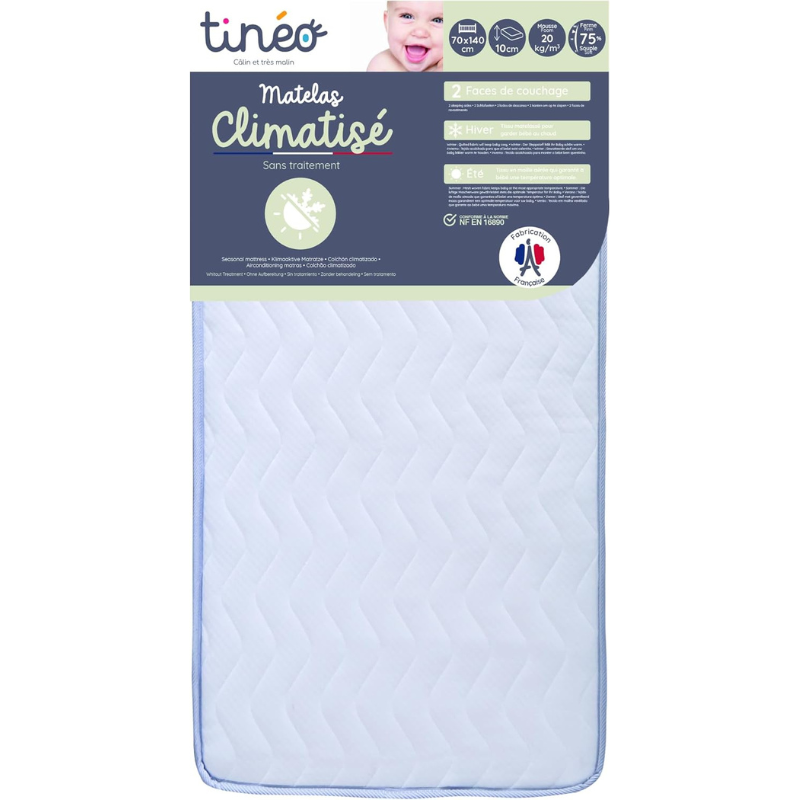 Matelas bébé 70x140cm Climatisé – Tinéo