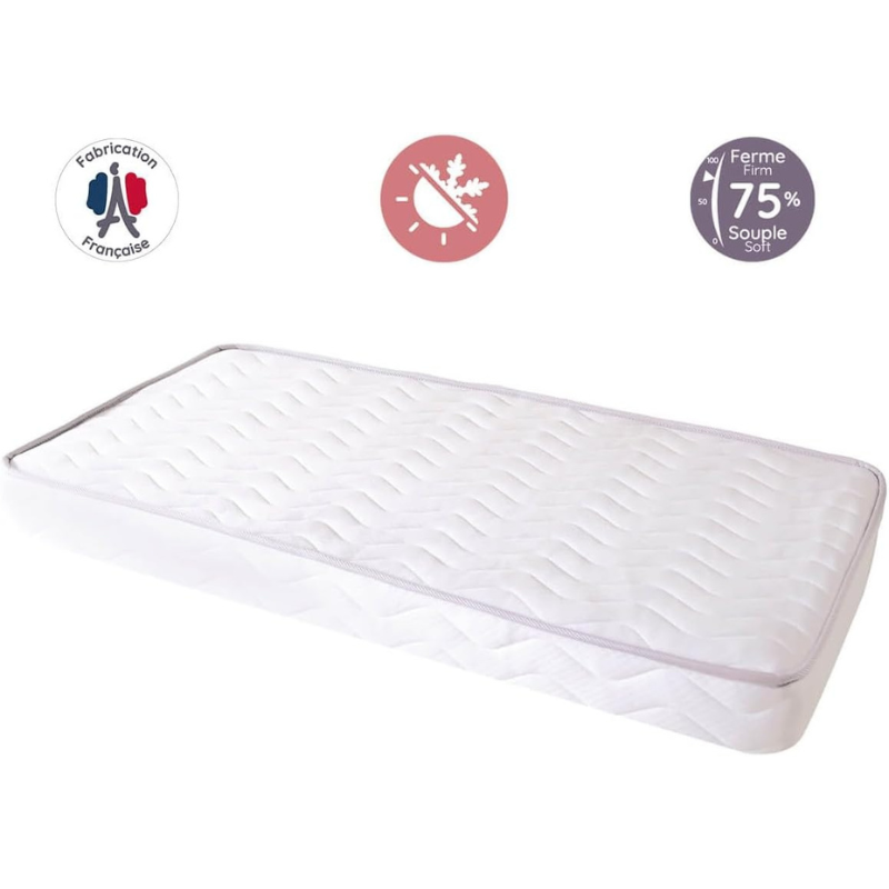 Matelas bébé 70x140cm Climatisé – Tinéo