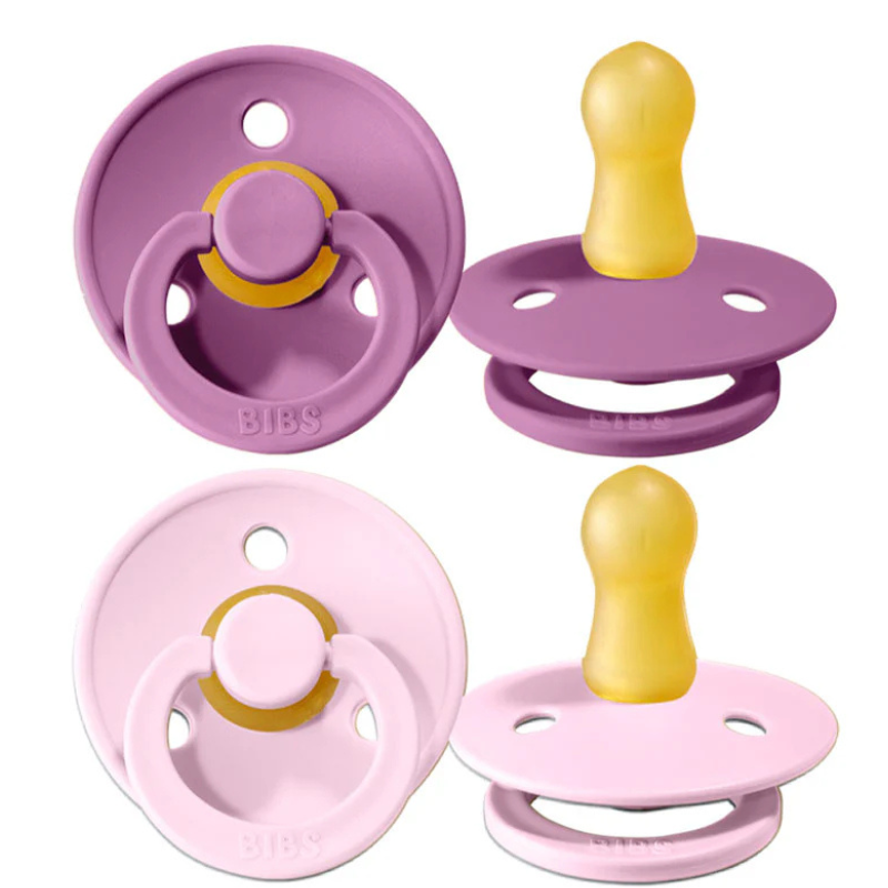 BIBS Lot de 2 Sucettes Rondes - Mauve/Rose
