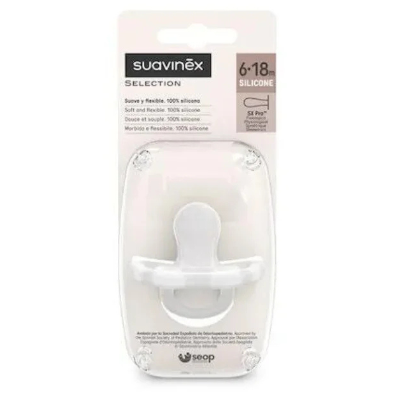 Suavinex Sucette anatomique réversible transparent