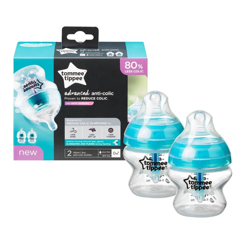 Lot de 2 Biberon Anticholique Avancé 150 ml en bleu – Tommee Tippee