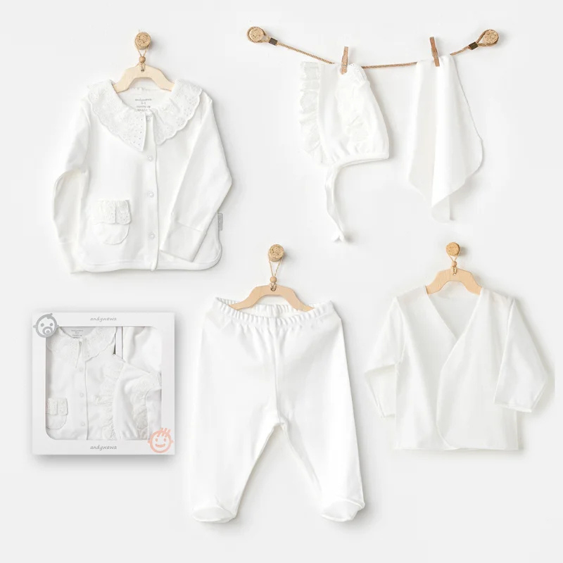Coffret Naissance 5 Pcs Coton- andywawa