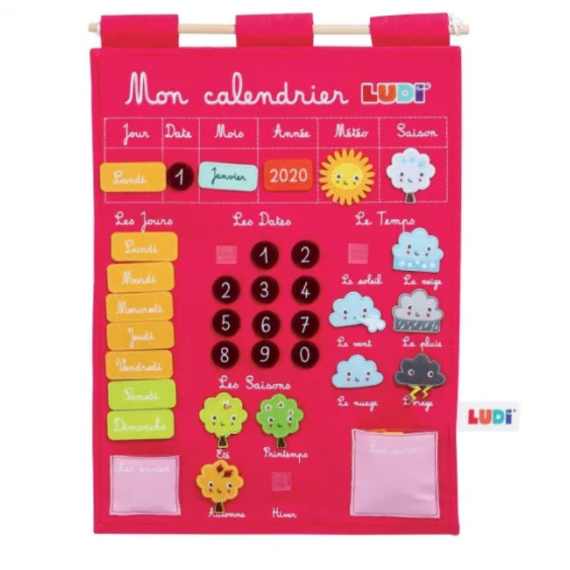 Ludi Calendrier Basic Rose Jouet Éducatif 3ans+