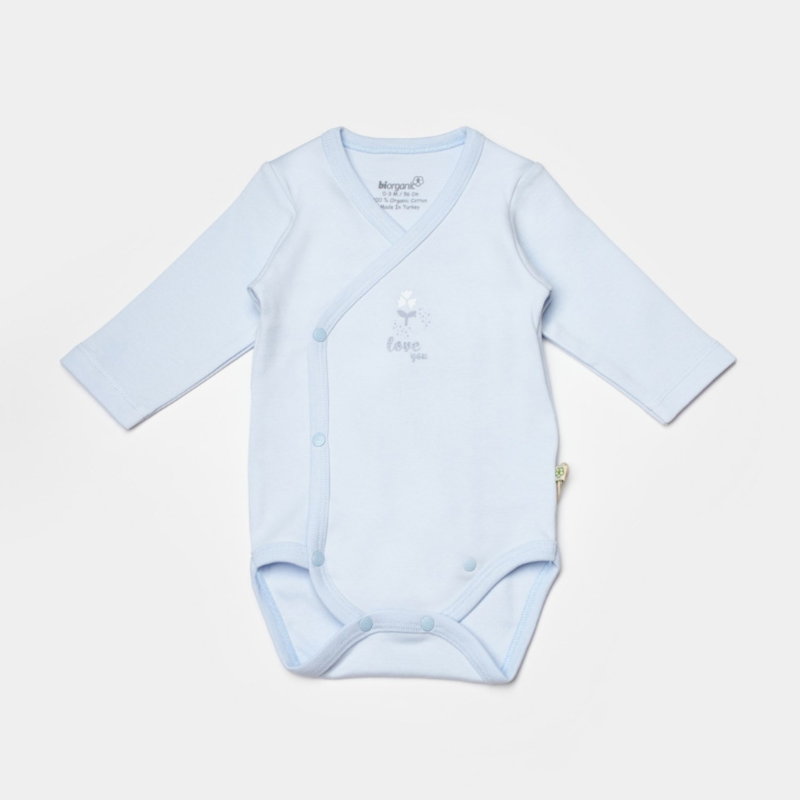 Body bébé fleuri Biorganic Love 56011 Écru