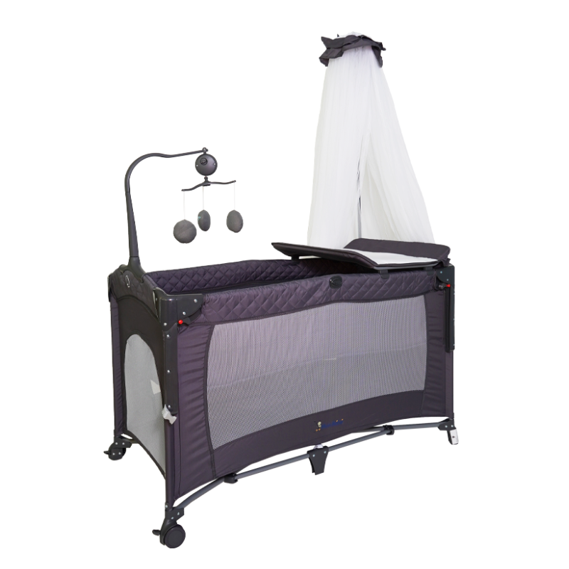Lit Parc Cododo Confort Gris Foncé – Mon Bébé