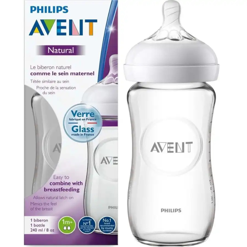 Biberon Natural en verre 240 ml de Philips Avent