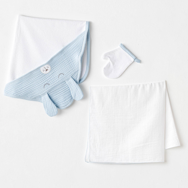 Ensemble de serviettes pour bébé garçon 3 pièces AC25875