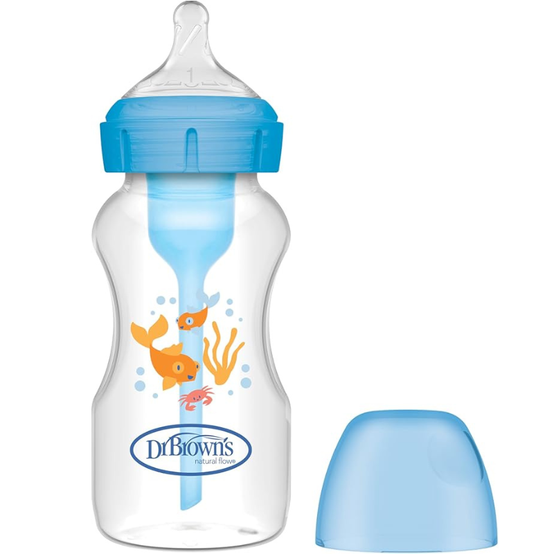 Biberon Option+ 270 ml, bleu - Dr. Brown's