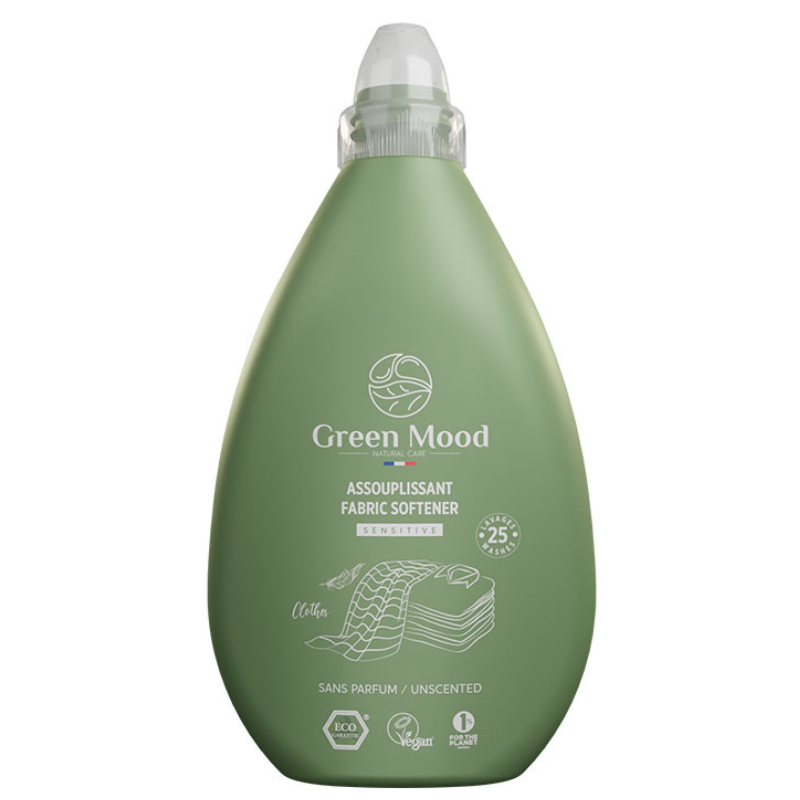 GREEN MOOD Adoucissant textile non parfumé 1000 ml