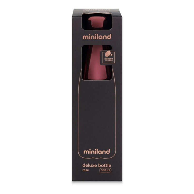 Miniland Bouteille thermos 500ml deluxe rose avec effet chrome