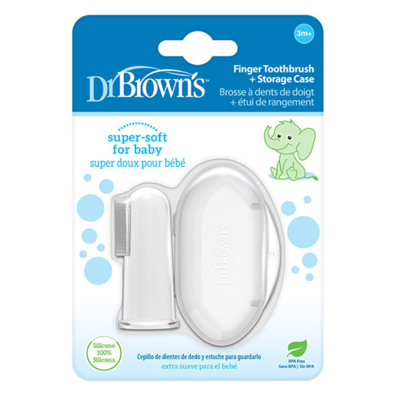 Dr browns Brosse à dents au doigt silicone 3m+