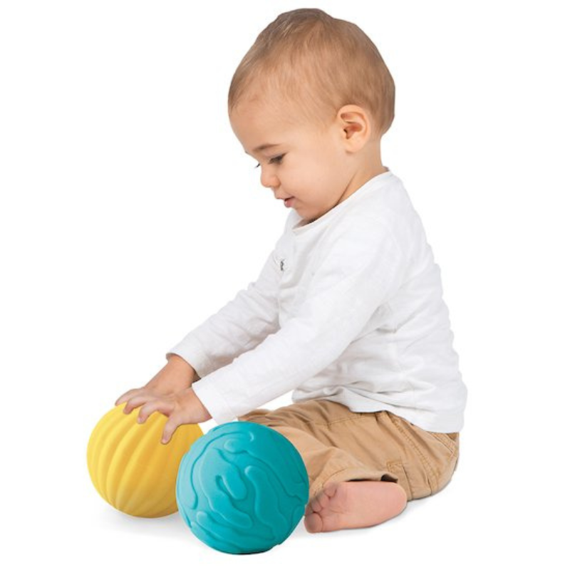 Ludi 3 balles sensorielles Bleues