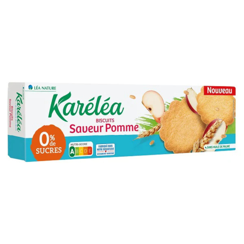 xx Biscuits sans sucres saveur pomme, 132g - KARÉLÉA