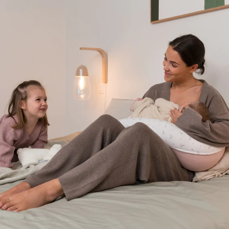 Coussin d'Allaitement et Maternité Buddy  Fleur Rose - Doomoo