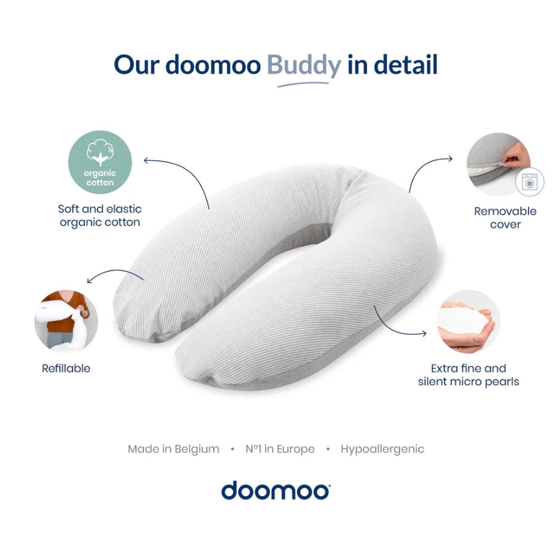 Coussin d'Allaitement et Maternité Buddy  Fleur Rose - Doomoo