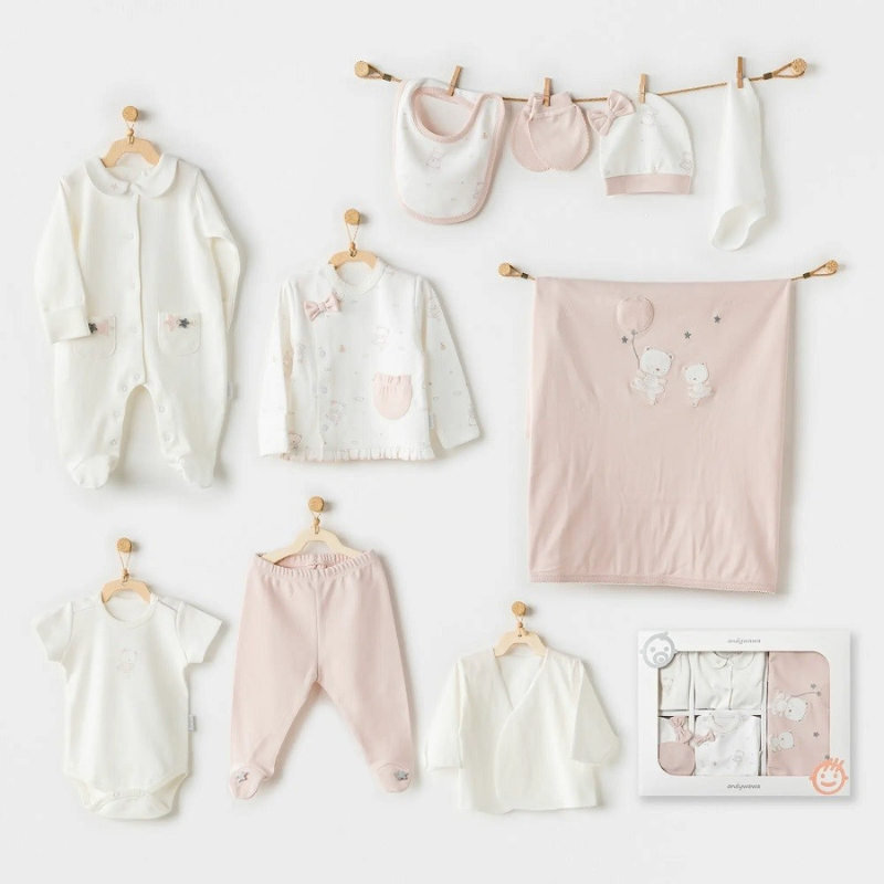 Ensemble de sortie d'hôpital Andywawa pour bébé fille, 10 pièces – Blanc ballerine