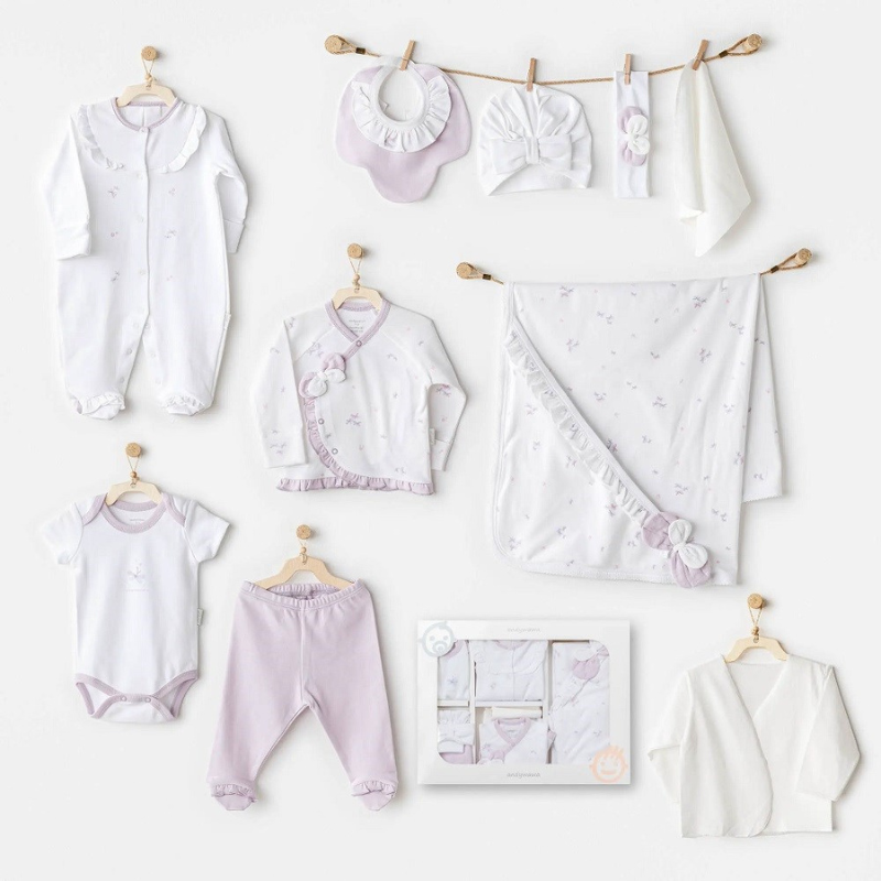 Ensemble de sortie d'hôpital Andywawa pour bébé fille, 10 pièces – Papillon blanc