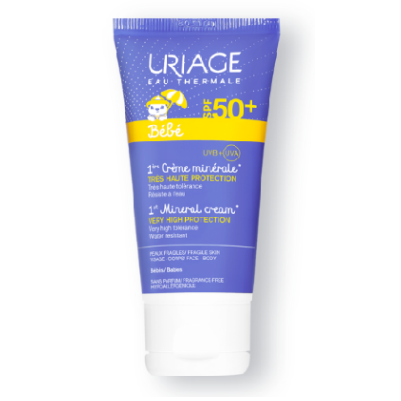 Uriage crème  Bébé  minérale  SPF 50 haute protection 50 ml