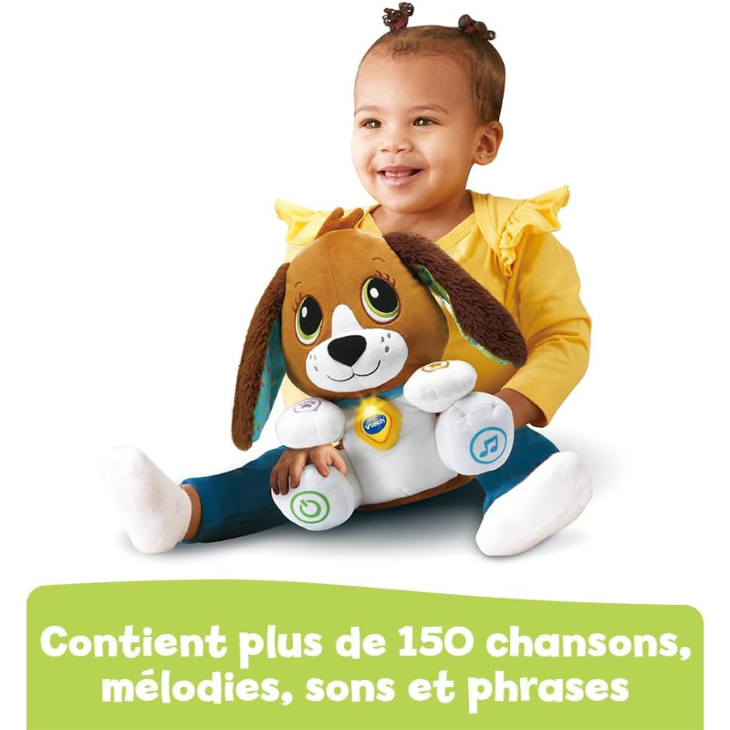 VTech -Toutou Parle avec Moi- Jouet Chien Interactif Qui Répète